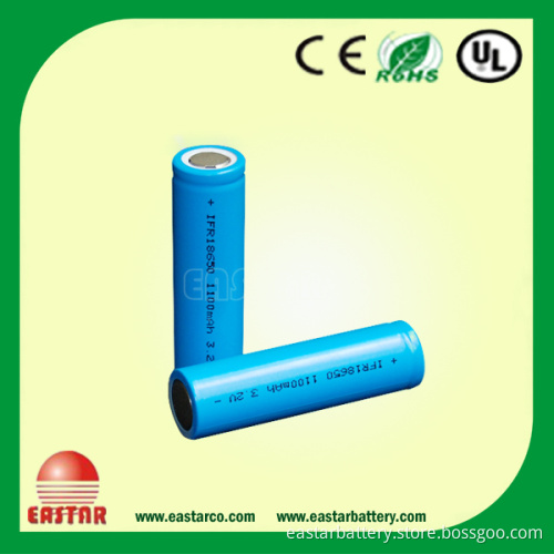 LiFePO4 Battery Ifr18650p 3.2V 1100mAh Made in China